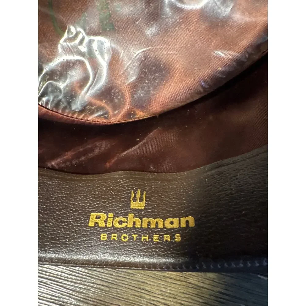 Vintage 1960s Richman Brothers Pork Pie Hat 7 1/4 Brown Felt Telescope Crown 60s